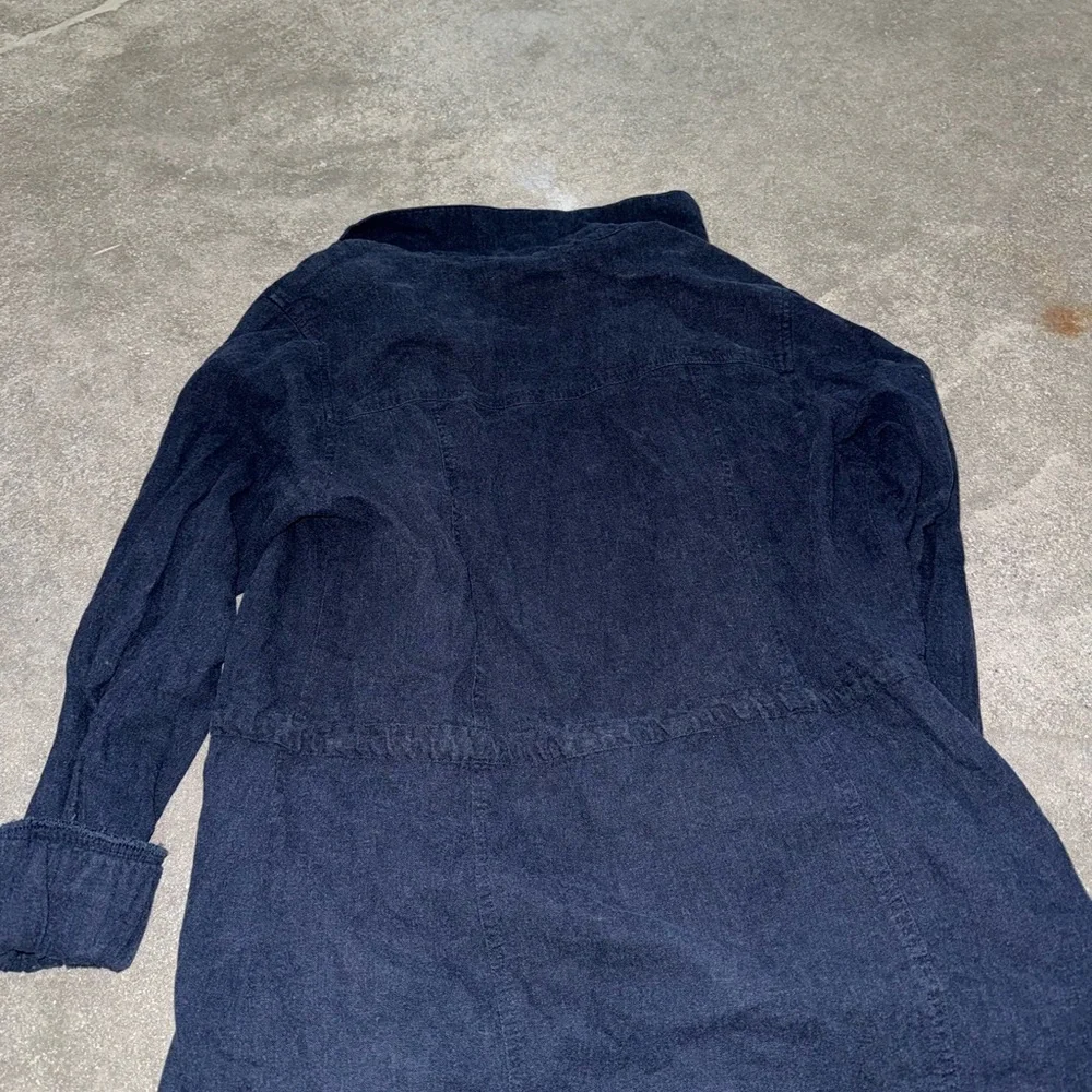 Love Tree Linen Blend Jacket – Navy – Women’s Size Large – Adjustable Waist - Picture 6 of 6